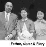 Father, sister and Flory