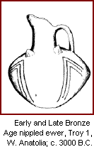 Early and Late Bronze Age nippled ewer, Troy 1, W. Anatolia; c. 3000 B.C.