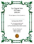 Vertical Certificate Sample I