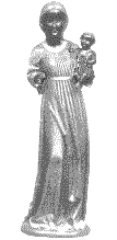 Black madonna at shrine in Einseideln, Switzerland
