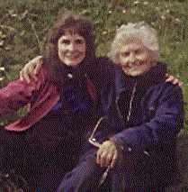 Joan Marler and Marija Gimbutas on the back cover of From the Realm of the Ancestors