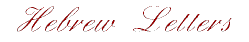 Hebrew Letters