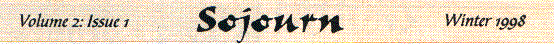 Sojourn Magazine: Winter 1998