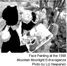 Face Painting at the 1998 Mountain Moonlight Extravaganza