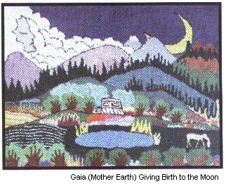 Gaia (Mother Earth) Giving Birth to the Moon